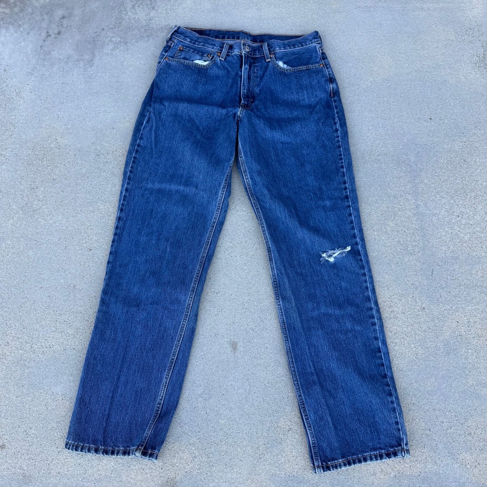 Levi's 550 34x34 Men Dark Wash Relaxed‎ Fit Jeans 100% Cotton